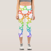 Rainbow Polka Dot Capri Leggings (Vorderseite)