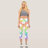 Rainbow Polka Dot Capri Leggings (Vorderseite)