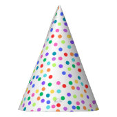 Rainbow Polka Dot Confetti Party Hats Partyhütchen (Links)