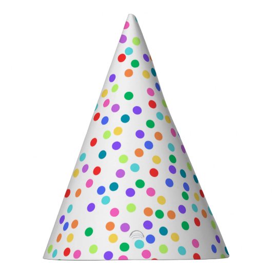 Rainbow Polka Dot Confetti Party Hats Partyhütchen (Rechts)