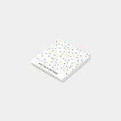 Rainbow Polka Dot Confetti Post-it Klebezettel (angewinkelt)