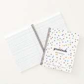 Rainbow Polka Dot Dankensblatt Notizblock (Innenseite)