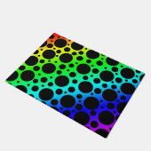 Rainbow Polka Dot Doormat Fußmatte (Schrägansicht)