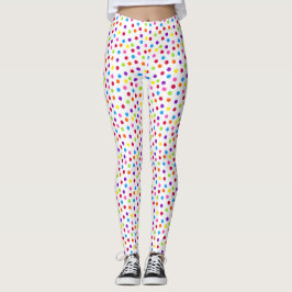 Rainbow Polka Dot Farbiges Muster Leggings