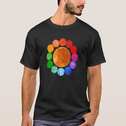 Rainbow Polka Dot International Dot Day September T-Shirt (Vorderseite)