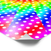 Rainbow Polka Dot Kaleidoscope Mandala Fotodruck (Ecke)