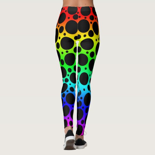 Rainbow Polka Dot Leggings (Rückseite)