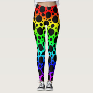 Rainbow Polka Dot Leggings