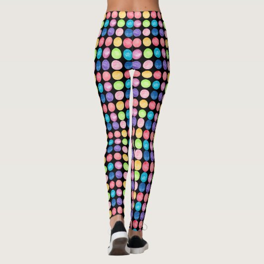 Rainbow Polka Dot Leggings - Niedlich (Rückseite)