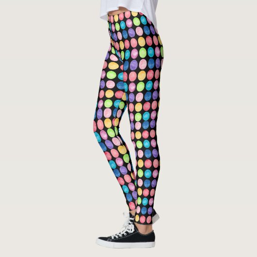 Rainbow Polka Dot Leggings - Niedlich (Links)