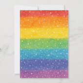Rainbow Polka Dot LGBT Wedding Einladung (Rückseite)