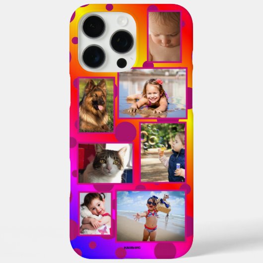 Rainbow Polka Dot Multi-photo Phone Case HAMbWG (Rückseite)