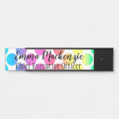 Rainbow Polka Dot Office Türschild (Vorderseite )