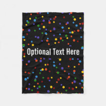 Rainbow Polka Dot Pattern Black
