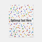 Rainbow Polka Dot Pattern White Fleecedecke (Vorderseite)