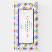 Rainbow Polka Dot Storm Baby Shower Banner (Vertikal)