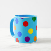 Rainbow Polka Dot Tasse (Vorderseite Links)