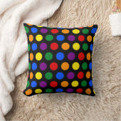 Rainbow Polka Dot Throw Cushion Kissen (Decke)