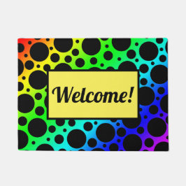 Rainbow Polka Dot Welcome Doormat Fußmatte