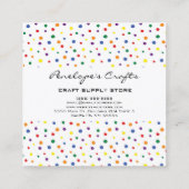 Rainbow Polka Dots Abstrakt Square Business Card Quadratische Visitenkarte (Rückseite)