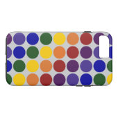 Rainbow Polka Dots auf grauem iPhone 8/7 Plus Case (Rückseite (Horizontal))
