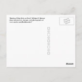 Rainbow Polka Dots auf Schwarz Postkarte (Rückseite)