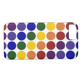 Rainbow Polka Dots auf transparentem Hintergrund Case-Mate iPhone Hülle (Rückseite (Horizontal))