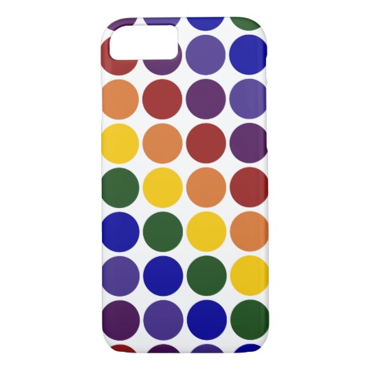 Rainbow Polka Dots auf transparentem Hintergrund Case-Mate iPhone Hülle (Rückseite)