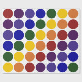 Rainbow Polka Dots auf weißer Geschenkverpackung Geschenkpapier (Flach)