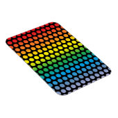 Rainbow Polka Dots Black Magnet (Rechte Seite)