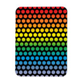 Rainbow Polka Dots Black Magnet (Vertikal)