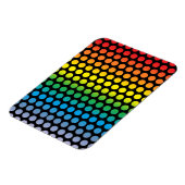 Rainbow Polka Dots Black Magnet (Linke Seite)