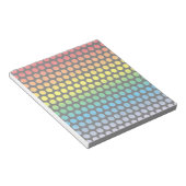 Rainbow Polka Dots Black Notizblock (angewinkelt)