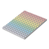 Rainbow Polka Dots Black Notizblock (Rotiert)
