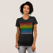 Rainbow Polka Dots Black T-Shirt (Vorne ganz)