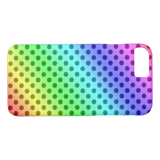 Rainbow Polka Dots Case-Mate iPhone Hülle (Rückseite (Horizontal))
