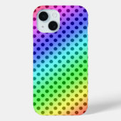 Rainbow Polka Dots Case-Mate iPhone Hülle (Rückseite)