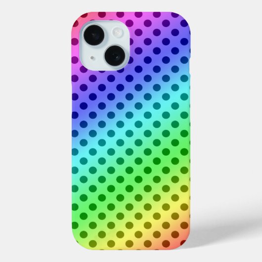 Rainbow Polka Dots Case-Mate iPhone Hülle (Rückseite)