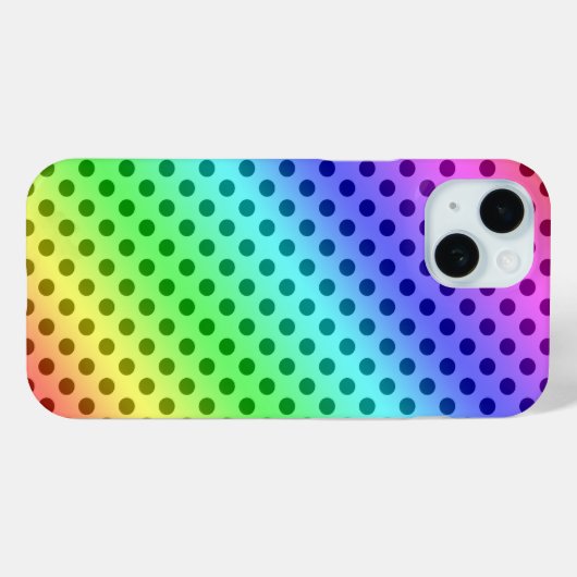 Rainbow Polka Dots Case-Mate iPhone Hülle (Rückseite (Horizontal))