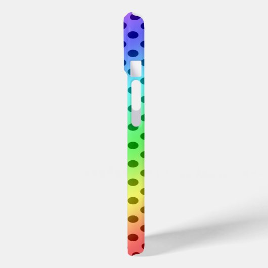 Rainbow Polka Dots Case-Mate iPhone Hülle (Rückseite / Links)