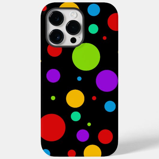 Rainbow Polka Dots Case-Mate iPhone Hülle (Rückseite)