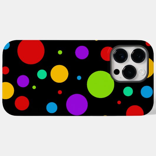 Rainbow Polka Dots Case-Mate iPhone Hülle (Rückseite (Horizontal))