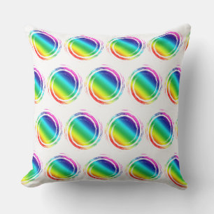 Rainbow Polka Dots Circle Sun Summer Kissen