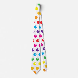 Rainbow Polka Dots Clown Funny Party Neck Tie Krawatte