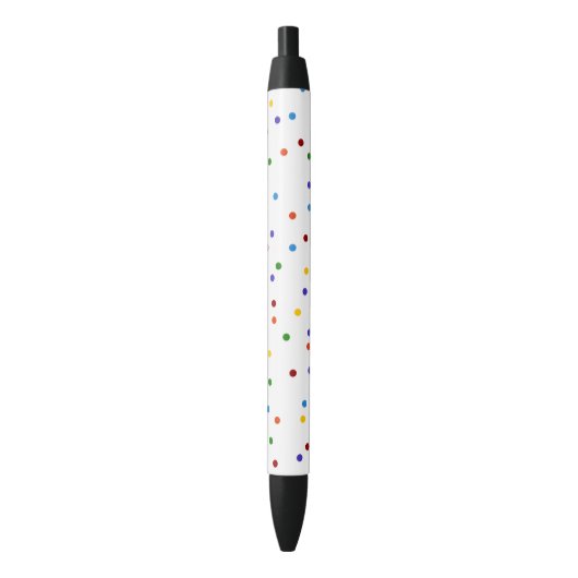 Rainbow Polka Dots Confetti Muster Kugelschreiber (Vorderseite Vertikal)
