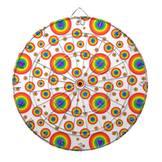 Rainbow Polka Dots Dartscheibe (vorne)