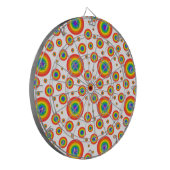 Rainbow Polka Dots Dartscheibe (Vorderseite Links)