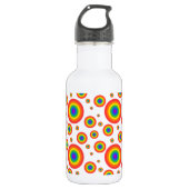 Rainbow Polka Dots Edelstahlflasche (Vorderseite)