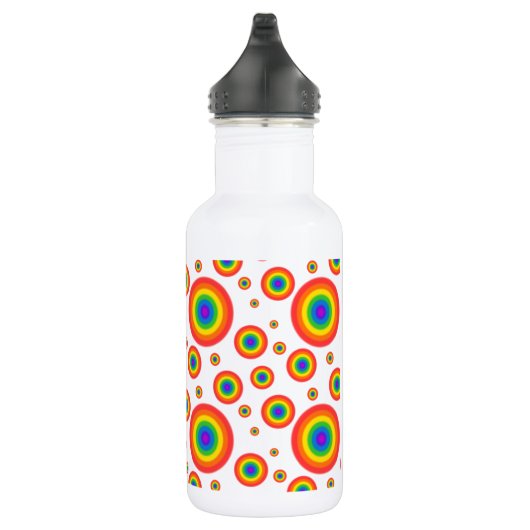 Rainbow Polka Dots Edelstahlflasche (Rechts)