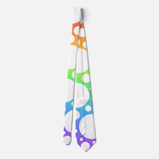 Rainbow Polka Dots Fun Neck Tie Krawatte (Rückseite)